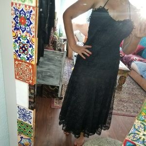 Vintage black lace dress